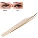 Professional Precision Lash Extension Tweezers - Curved Pearl Golden - Ideal for Beauty Salons - International Shipping Available - Buy Online on GoSupps.com