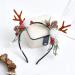 Unicra Christmas Flower Antlers Headband - Elk Deer Animal Horns Hair Piece for Women and Girls - Buy Online on GoSupps.com