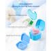 Denture Bath Case with Strainer Tray - Orthodontic Retainer Cleaner for Top & Bottom Dentures, Mouth Guard, Invisalign - Buy Online on GoSupps.com