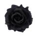 VEICOSTT Women Rose Flower Hair Clip Hair Accessories Flower Brooch Pin ZFJ11 (Black)