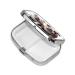 Pill Box 2 Compartment Medicine Pill Organizer Two Cute Bulldog Dogs Square Pill Case for Purse & Pocket Travel Pillbox Portable Metal Medicine Vitamin Fish Oil Organizer Unique Gift One Size Two Cute Bulldog Dogs
