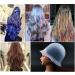 Silicone Highlight hat Highlights Hair Dye Kit 2 Sets Professional Reusable Hair Coloring Highlighting Cap Hair Colouring Highlighting Dye Cap with 100 Gloves and 2 Metal Hooks(White) - Buy Online on GoSupps.com