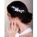 Chargances Wedding White Flower Hair Comb Bridal Rhinestone Leaf Crystal Hair Side Comb Purple Handmade Headpiece Hair Accessories for Women and Girls (Purple) - Buy Online on GoSupps.com