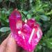 Beautiful red Flame Crystal Cluster Natural Crystal Plating Titanium Coated Crystal Cluster 120-140g