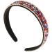 Frcolor Crystal Alice Band - Girls Wide Rhinestone Hair Hoop for Party & Festival Costumes - Mixed Color Headband - Buy Online on GoSupps.com