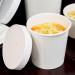 Eco-Friendly Microwavable Soup Bowls with Airtight Lids | 25/Pack 12 oz White - Ideal for Restaurants, Takeouts, To-Go Lunches | Disposable Food Containers for Soup, Ice Cream - Buy Online on GoSupps.com