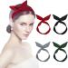 4 Pieces Headband with Bow Vintage Women's Headband Women's Headband Bow Hair Band Wire Retro Headband Hair Band with Wire Plain Hair Band Rockabilly Women's Wire Bendable Headband - Buy Online on GoSupps.com