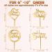 10-Pack Gold Acrylic Happy Birthday Cake Toppers - 4x6 inch - Birthday Cake Supplies - Buy Online on GoSupps.com
