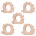 5Pcs Baby Teething Toy Wooden Hedgehog Pendant Beech Wood Animal Shape Crafts Pendant For Handmade Necklace Bracelet