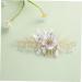 Didiseaon Bridal Hair Comb Rhinestone Hair Accessories Bridal Flower Hair Comb Flower Rhinestone Hair Comb Hair Accessories for Wedding Gold Decor Hairpin Metal Manual Bride White - Buy Online on GoSupps.com