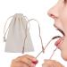 Pratvider tongue scraps made of metal for adults stainless steel cleaning scraps for the tongue |Healthy oral hygiene care for adults U-shaped scraper helps to reduce bad breath from an antique copper clothing bag