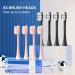 2-Pack Rechargeable Sonic Electric Toothbrushes for Adults and Kids - 8 Brush Heads, 6 Modes, Smart Timer - Black & Pink Waterproof Toothbrush Set - Buy Online on GoSupps.com