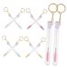 DOITOOL 10 pcs Crystal Mascarades Lash Eyelash Mascara Makeup Keychain Test Brush for Girl