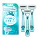 Dorco EVE 3 Women's Disposable Razors Smooth Touch | Wide moisture bar, 3 Blades for smooth shave | Multipurpose Hair Remover | 1 pack (3 count) 1pack (3ct)