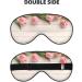 Soft Sleep Mask for Men & Women | Pink Tulips & Green Leaves | Adjustable Blackout Eye Covers for Travel & Home - Buy Online on GoSupps.com