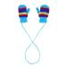 ANGELA & WILLIAM Kids' Knit Striped Mitten with Keeper String Turquoise