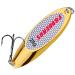 PROBEROS Fishing Spoons Lures Bass Baits Jigging Bait Tackle with Treble Hooks Hard Metal Spoon Fishing Lure Weight Pick 10 Pcs/Pack Silver Gold 10PCS Gold 28G-1OZ