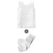 SmartKnitKIDS Compresso-T Deep Pressure Sensory Compression Undershirt and Seamless Sensory-Friendly Sensitivity Socks (White/Medium White/Medium)