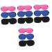 minkissy 12 Pcs 3D Sleep Mask Travel Blindfold Night Sleeping Eyeshade Sleeping Eye Covers Kids Eye Mask Eye Patches for Adults Eyemask Travel Eye Miss to Sleep Airplane Polyester