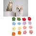 Tnfeeon Small Dog Hair Bows with Elastic Rubber Bands Handmade Colorful Pet Bow 16pcs Pet Hair Bows Cute Vintage Wool Knitting Dog Hair Flower Bows with Rubber Bands for Small Medium - Buy Online on GoSupps.com