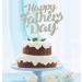GrantParty Happy Father's Day Silver Cake Topper Best Dad Father's Day Decoration Hot Papa Fathers Day Party Happy Dada Day Topper(Silver Stars Fathers Day)