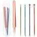 Aruicheng Blackhead Remover Tool Pimple Popping Kit Stainless Steel Comedone Extractor Tools with Storage Box for Removing Pimple Blackheads Acne Zit on Face 5 Pcs
