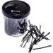 Kobe 2" (5cm) Waved Hair Grips - Black - Colour-Coded Dispenser Pot of 200