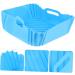 Cabilock Fryer Silicone Mat Airfryer Baking Pans Oven Pot Silicone Pad for Under Air Fryer Non Stick Lining Blue 22X21CM - Buy Online on GoSupps.com