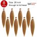 Xtrend 8 Packs 30 Inch EZ Braiding Hair Extensions Pre Stretched for Box Braids Yaki Straight Hair Kanekalon Fiber Pre Stretched Crochet Braiding Hair Extension 27# 30 Inch (Pack of 8) 27# - Buy Online on GoSupps.com
