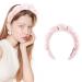 Spa Headband for Women - Pink Sponge Hairband for Girls | Hair Hoop for Spa, Wash Face, Makeup & Yoga - Buy Online on GoSupps.com