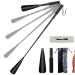 Metal Shoe Horn Long Handle For Seniors 7.9-37.7" Retractable Aluminum Dressing Aid Rod Long Handle Shoe Horn, Portable Adjustable Length, Suitable For Pregnant Women,Women,Men And Kids Shoe Scoop
