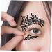 Beavorty 3 Pairs Lace Eyeliner Stickers Glitter Eyeliner Halloween Party Favor Masquerade Party Makeup Black 13X6cm Black - Buy Online on GoSupps.com