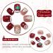 Christmas False Nails Set - Red Nude Snowflakes Xmas Press On Nails for Women (24pcs) - Buy Online on GoSupps.com