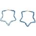 Feyleie Denim Ear Hoops - Stylish Round Earrings for Women & Girls | Exaggerated Winding Jewelry - Buy Online on GoSupps.com