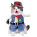 Cat Clothes Cat Halloween Costume Cute Puppy Dog Cat Cosplay Funny Cloths Dress Up Cowboy Outfit Pet Halloween Costume Cowboy Dog Costume Halloween Cat Costume(Cowboy L)