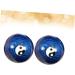 Homsfou Jade-Ei Baoding Balls - Enhance Health & Relaxation | 2-Pack Massage Balls for Hand Exercise & Fitness in Blue - Buy Online on GoSupps.com