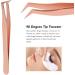 Eyelash Extension Tweezers - Stainless Steel Precise Grip Rose Gold Volume Tweezers for Lash Artists - Comfortable & Tight Tip - Buy Online on GoSupps.com