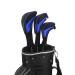 Scott Edward Golf Club Head Covers for Fairway Woods Driver Hybrids, 3Pcs Long Neck Mesh Golf Club Headcovers Set with Interchangeable No. Tags blue