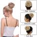 Silk-co Synthetic Hair Bun Scrunchie in Dark Blond & Bleach Blond - 25g Curly Messy Chignon Updo - Buy Online on GoSupps.com