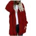 Fleece jacket plush jacket cuddly jacket women hoodie hoodover winter color variants transition jacket warm cozy breathable breathable fleece buffer coat with hooded coat winter jacket with hood s wine-b