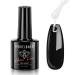 Modelones Hema-Free Gel Top Coat No Wipe Top Coat Gel Nail Polish Glossy Shine Long Lasting for Gel Polish Nails Protect Soak Off Home Salon Manicure U V/LED Needed