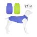 Kickred 2 pack summer dog shirts fast drying breathable dog clothing pet sleeves sleeve vest light stretchable tank top t-shirts for dogs young girls (deep blue+dark green) XL deep blue+dark green