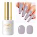 Imtiti Nude Gel Nail Polish 15ML Grey Gel Polish Autumn Winter Gel Nail Polish Soak Off LED UV Nail Gel Polish DIY Nail Art Starter Manicure Salon Gel Nail Kit