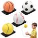 Ranjima 4 pieces of wrist ball with cord 6cm springball with cord wrist Return ball children ball on the line rubber return ball Wrist Rebound Balls Sport toy for children grown up