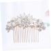 FRCOLOR Rhinestone Barrettes Pearl Hair Comb Rhinestone Hair Clip Bridal Headpiece Hair Accessories Rhinestone Headpiece Vintage Hair Comb Pearl Hair Pin Pearl Comb Props Wedding Bride - Buy Online on GoSupps.com