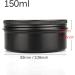 12 Pack 150ml Black Aluminum Jars with Screw Caps - Perfect for Creams & Cosmetics | Durable & Stylish Packing Solution - Buy Online on GoSupps.com