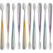Zumaha compact medium-soft toothbrush hand toothbrush for deep cleaning stain and plaque removal pack with 10 travel toothbrushes ergonomic