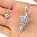 Kufoo Spiritual Pendulum Made of Metal Rustproof Portable Healing Pendulum Chain Durable Innovative Exquisite for Divination (White)