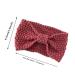 4 Pack Women's Knitted Headbands - Elastic Bow Wool Turban Hair Wraps in Red Gray Black Pink - Stylish Winter Accessories - Buy Online on GoSupps.com