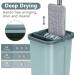 Aifacay Flat Mop Bucket System with 8 Microfiber Pads - Extended Stainless Steel Handle for Home Hardwood and Vinyl Floors - Buy Online on GoSupps.com